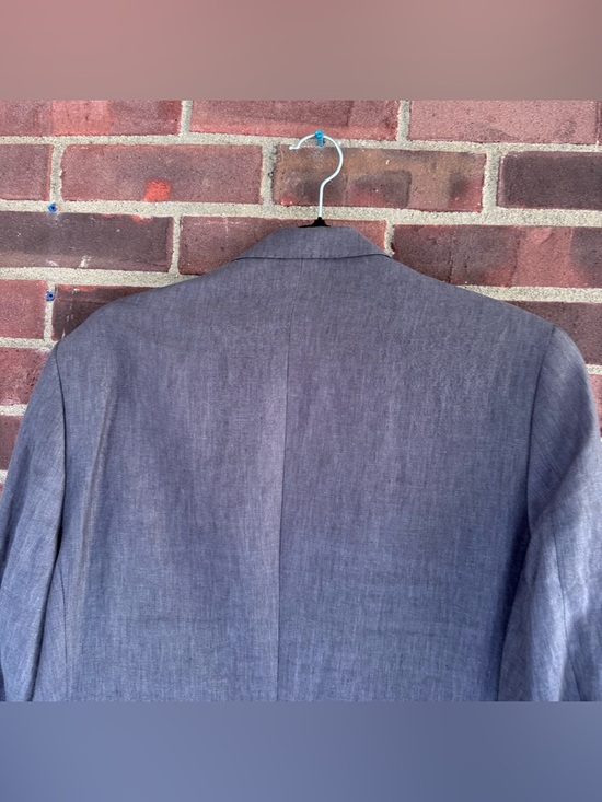 H&M 100% Linen Blazer Mens 42R Gray Summer Lightweight Jacket - Picture 6 of 10